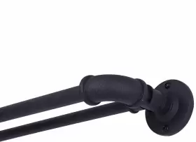 Sn47079 Sun Zero Bronn Industrial Pipe Blackout Wrap 36-66 Inch Matte Black