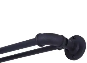 Sn47080 Sun Zero Bronn Industrial Pipe Blackout Wrap 66-120 Inch Matte Black