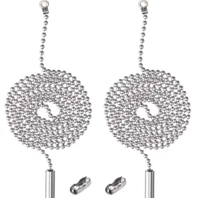 Suniyuild 751105976195 2 Pack Pull Chain String Extension With Connector For Ceiling Fan Light Fixtu