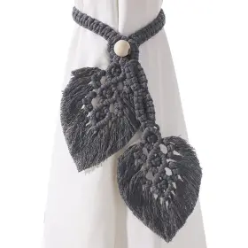 Sy-holdbacks-5 Sunkaioo 2 Pack Boho Curtain Tiebacks Hand Knitting Cotton Holdbacks With Adjustable