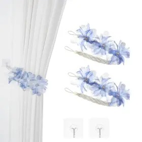Suq I Ome 707713687138 1 Pair Of Artificial Flower Curtain Tieback Holdback Clip For Window Decorati