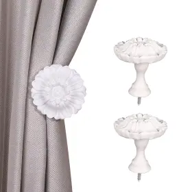 Suq I Ome 707713687244 Set Of 2 Blossom Window Drapery Medallion Holdbacks Curtain Tiebacks Wall Ho