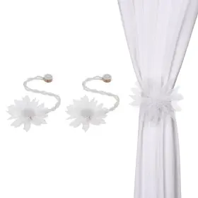 Suq I Ome 707713687466 2 Pack Of Handmade Crystal Pearl Beaded Magnetic Flower Curtain Tie
