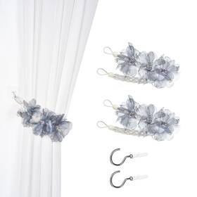 Suq I Ome 707713687558 Boho Curtain Tiebacks Set Of 2 Handmade Flower Holdbacks