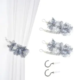 Suq I Ome 707713687558 Boho Curtain Tiebacks Set Of 2 Handmade Flower Holdbacks
