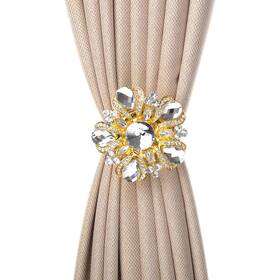 Suq I Ome Golda2 Luxury Big Crystal Magnetic Curtain Tieback Holdback Clips Buckle H