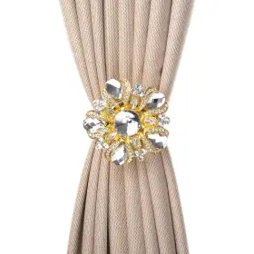 Golda2 Suq I Ome Luxury Big Crystal Magnetic Curtain Tieback Holdback Clips Buckle H