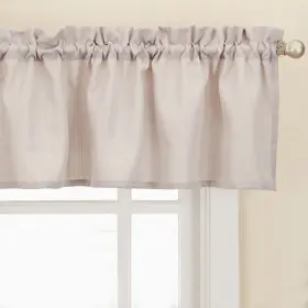 Sweet Home Collection 653078500301 Opaque Grey Ribcord Kitchen Curtain Pieces - Tiers/ Valance