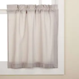 Sweet Home Collection 653078500332 Opaque Grey Ribcord Kitchen Curtain Pieces - Tiers/ 24 Inch Tier Pair