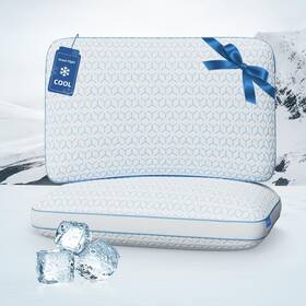 Sweetnight Sn-t10201-2-bl-q Cooling Pillows Queen Size Set Of 2 Shredded Memory Foam