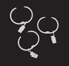 T-juan Mm 614993878449 28 Pcs Metal Curtain Rings With Clips 1.5-inch Inner Diameter Rings/rings Can