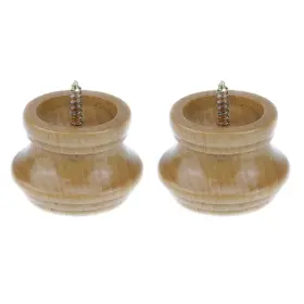 Add2203223434 T Tulead Wood Curtain Rod Finial Screw On Drapery End Caps Pack Of 2 Woo