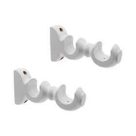 T Tulead Add2203243365 2pcs Double Curtain Rod Brackets Wood Support Hangers Wa