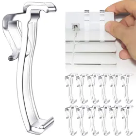 Takngjd 735483539586 Clear Plastic 2.5 Inch Blind Clips - Hidden Valance For Horizontal Bl