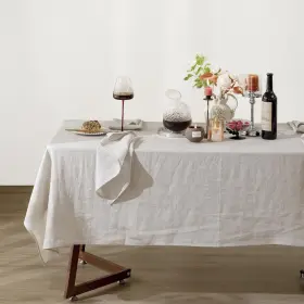 Tc5-60x84-linen Talasily Linen Tablecloth 100% Pure Table Cloth 60x84 Inches Rectangle