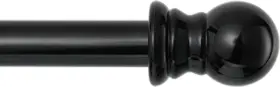 Talitare 791108881126 1 Inch Black Curtain Rods For Windows Heavy Duty Adjustable 30-44