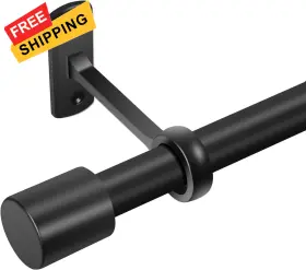 Cyzrod240 Taoberfuli Extra Long Curtain Rods For Windows 120 To 240 32 Inch Black