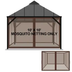 Tatuo-ahsg-58dnn Tatuo Gazebo Universal Replacement Mosquito Netting 10 X Ft Outd... Fast Ship