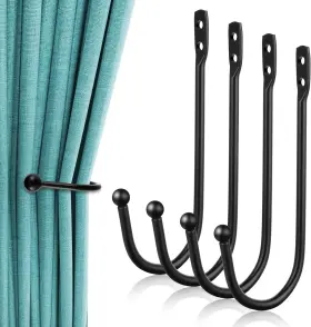Eg2e5gtxw Teaaha 4 Pcs Black Curtain Tie Backs Decorative Drapery Holders For Wall