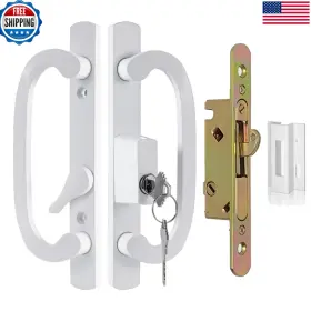 B0d8svgc5t Teilmix Keyed Sliding Patio Door Handle Replacement For 3-15/16 Hole Spacing