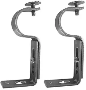 Tejatan 607376280861 Curtain Rod Brackets Silver 1 Inch - Set Of 2 Pair