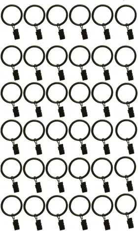 8541874788 Tejatan 2 Inch - Metal Curtain Rings With Clips And Eyelets Pack Of 100 Also Known As