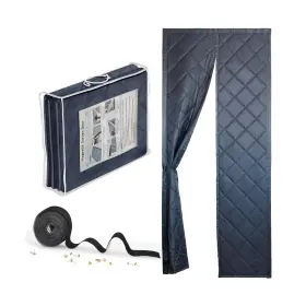00007 Temperdoor Magnetic Thermal Insulated Door Curtain - 36 Inch X80 Gray Energy-saving