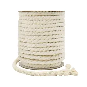 Tw-100 Tenn Well 613072588866 8mm Macrame Cord 59 Feet 3ply Twisted Craft Cotton Rope Thick Naut