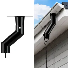 Hqm2311 Tfro & Cile And Rain Chain Gutter Adapter Black Installation Suit For Down