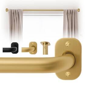 The Home Space Marketplace 199284404045 Blackout Curtain Rod Wrap Around Design Adjustable 66-120 Inches Wall/ceili