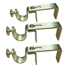 The Nono Bracket Company 860007097324 - Curtain Rod Attachment Gold Set Of 3