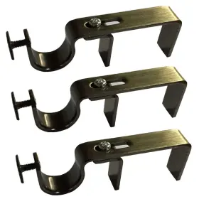The Nono Bracket Company 860007097331 - Curtain Rod Attachment Brass Set Of 3
