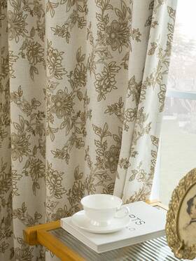 Three Girls Tg006 Floral 100% Blackout Curtains For Bedroom - Pinch Pleated 95 Inches