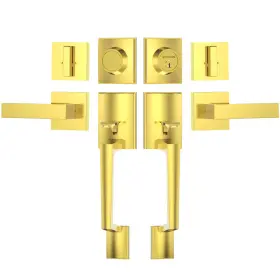 B0b683bh6t Ticonn Double Front Door Handle Set Heavy Duty Square Lever And Single