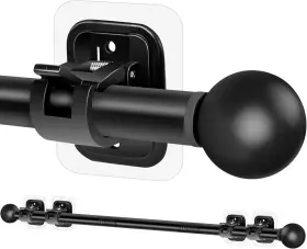 Cd0005 Tidisort Curtain Rods No Drilling For Windows Set 32 To 48 Inch Black