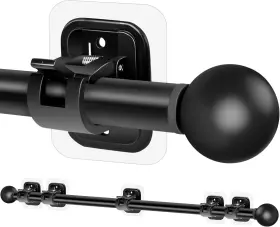 Cd0006 Tidisort Curtain Rods No Drilling For Windows 48 To 84-96 84 Inch Black