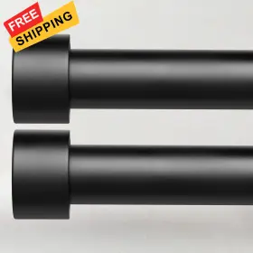 Time Forest 014679237940 2 Pack Curtain Rods For Windows 48 To 84 32 Inch -90 2pack Black