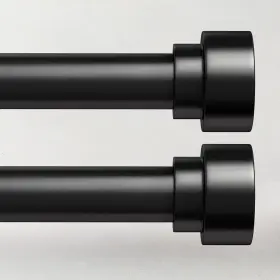 To60 Time Forest 014679238619 2 Pack Curtain Rods For Windows 28 To 48 1 Inch 32 Black