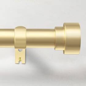 Time Forest 027685080639 Curtain Rods For Windows 48 To 84 1 Inch Adjustable Gold Heavy Duty Long W