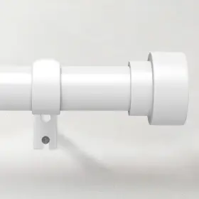 Time Forest 679070005842 Curtain Rods For Windows 66 To 120 1 Inch Adjustable White Extra Long Heavy
