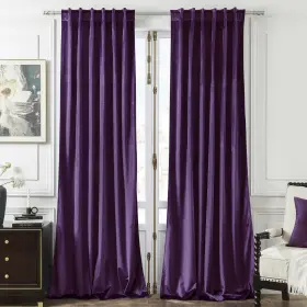 Tpuscvbr2-52108c23 Timeper Purple Velvet Curtains 108 Inches 2 Panels Light Blocking F