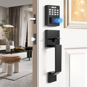 Tinewa B0fqhvhk1n Smart Locks For Front Door - Black Keyless Entry Lock Deadbolt
