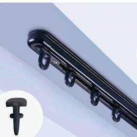 Tipiace 711763865330 Ceiling Mounting Telescopic Curtain Track Measurement-free Ra