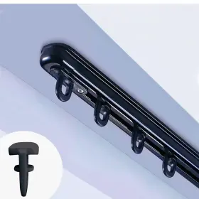 Tipiace 711763865330 Ceiling Mounting Telescopic Curtain Track Measurement-free Ra
