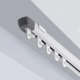Tipiace 739319770365 Ceiling Mounting Telescopic Curtain Track Measurement-free Ra