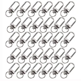 S0022 Tisuit 30pcs Metal Lobster Claw Clasps Swivel Lanyards Trigger Snap Hooks Strap For