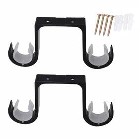 Tiweio Cv-a3a3-qs1a Aluminum Alloy Ceiling Mounted Curtain Brackets - 2pcs Black