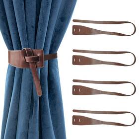 Tkgkhk Key09-0046 Leather Curtain Tiebacks Set Of 4 Pu Buckle Holdback