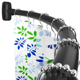 Tlooe 766133824349 Curved Shower Curtain Rod 45-72 Inches Adjustable Arched Curv