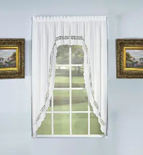 Todays Curtain 647506005926 Hellina Tapework Window Swagger 63-inch White - Ca1